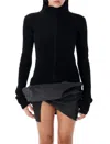 Rick Owens Black Porterville Headon Dbl Lupetto Turtleneck In Black