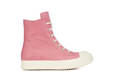 Pre-owned Rick Owens Porterville Runway Hi (women's) Sneakers In Thulian/milk