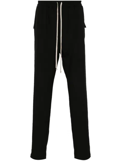 Rick Owens Drawstring-waist Cropped Trousers In Black