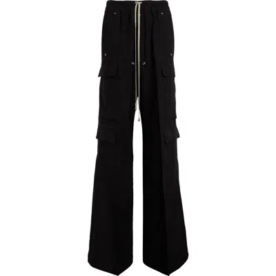 RICK OWENS RICK OWENS PORTERVILLE WOOL WIDE LEG CARGO PANTS