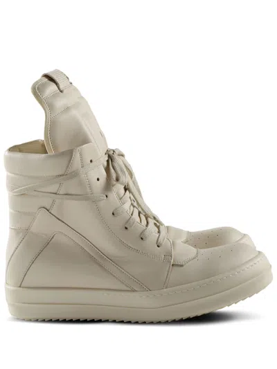 Rick Owens Geobasket Lace-up High-top Casual Shoes In Black