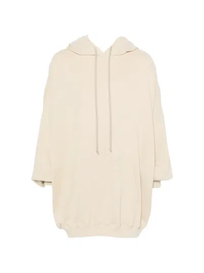 Rick Owens Pouch-pocket Oversized Hoodie In Neutral