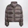 Rick Owens Black Porterville Jumbo Hooded Peter Down Jacket In Gray