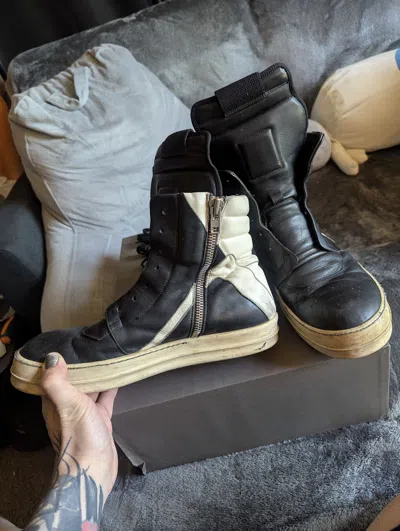 Pre-owned Rick Owens Pre 2013  Geobasket Shoes In Black