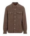 Rick Owens Press-stud Felted Shirt Jacket In Brown