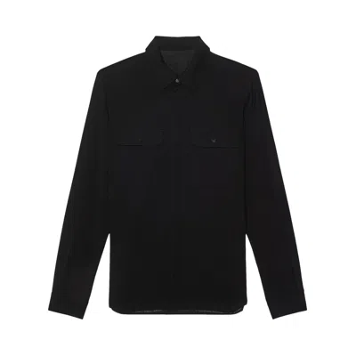 Pre-owned Rick Owens Press Stud Shirt 'black' | Men's Size 48