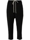 Rick Owens Drawstring Astaires Cropped In Black