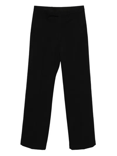 Rick Owens Pressed-crease Trousers In Black