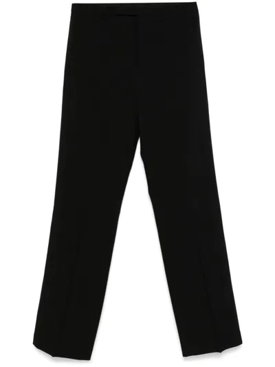 Rick Owens Pressed-crease Trousers In Black
