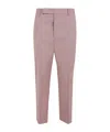 Rick Owens Light Pink Pressed-creased Wool Trousers In Nude