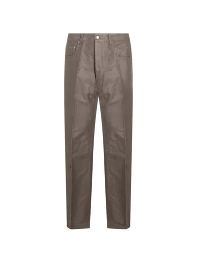Rick Owens Pressed-crease Straight-leg Trousers In Brown