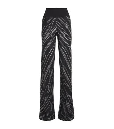 Rick Owens Printed Bias Trousers In Black