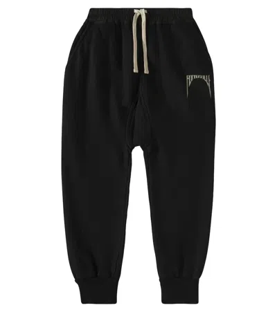 RICK OWENS PRINTED COTTON SWEATPANTS