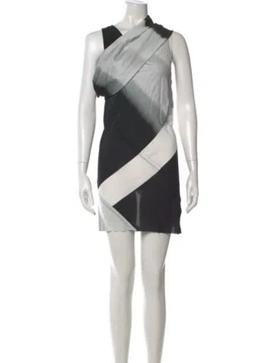Pre-owned Rick Owens Printed Midi Length Dress In Gray