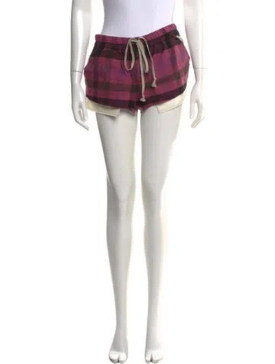 Pre-owned Rick Owens Printed Mini Shorts In Gray