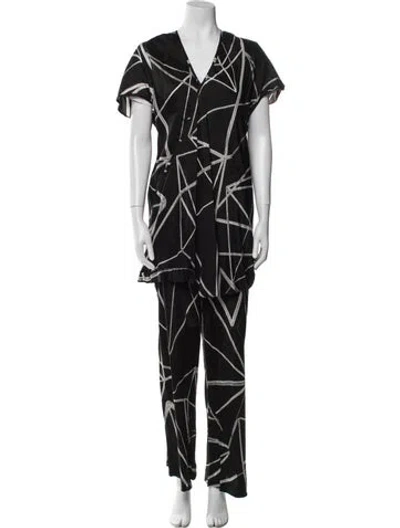 Pre-owned Rick Owens Printed Pant Set In Black