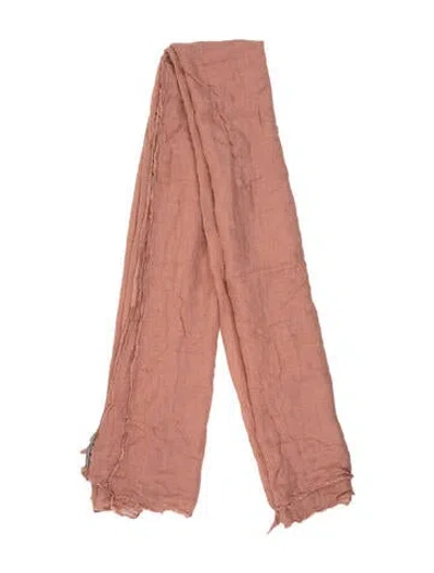 Pre-owned Rick Owens Printed Scarf In Pink