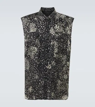 Rick Owens Printed Shirt In Black