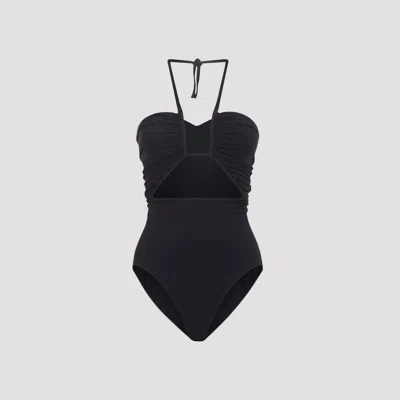Rick Owens Prong Bather One-piece Swimsuit For Women In Black