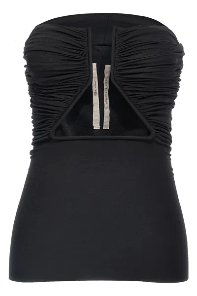 Rick Owens 'prong Bustier' Top In Black
