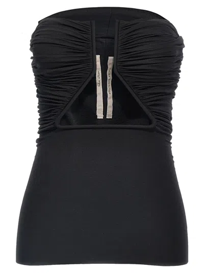 Rick Owens Prong Bustier Tops Black