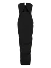 Rick Owens Prong Cut-out Gown In Black
