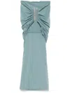 Rick Owens Prong-detail Jersey Mini Dress In Blue