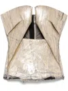 Rick Owens Oberteil Mit Krappendetail In Gold