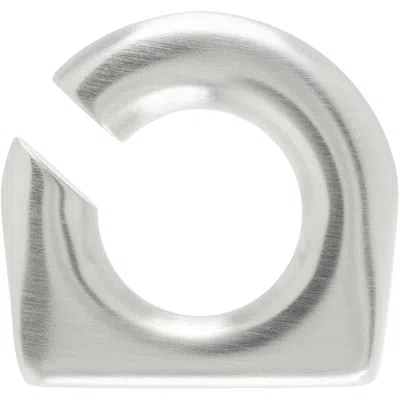 Rick Owens Prong Ear Cuff In Silver