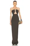 Rick Owens Prong Gown In Animal Print
