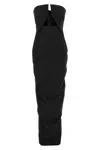Rick Owens Prong Cut-out Gown In Black