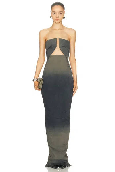 Rick Owens Prong Gown In Gray
