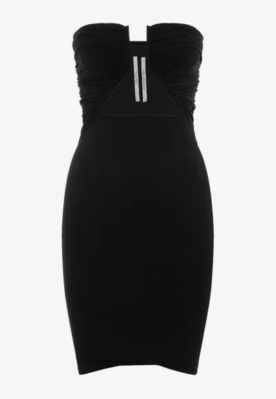 Rick Owens Prong Jersey Ruched Mini Dress