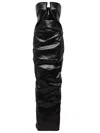 Rick Owens Form-fitting Black Evening Dress With Cutout Neckline In Black