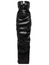 Rick Owens Black Porterville Prong Denim Maxi Dress In Black