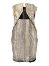 Rick Owens Prong Mini Dress In Gold