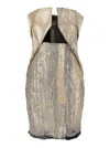Rick Owens Prong Mini Dress In Gold