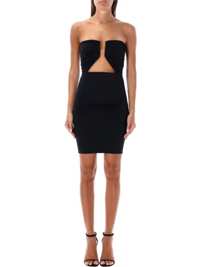 Rick Owens Prong Mini Dress In Black