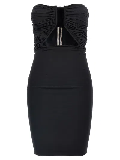 Rick Owens Stretch-jersey Mini Dress In Black