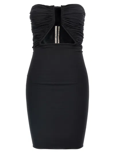 Rick Owens 'prong' Mini Dress In Black