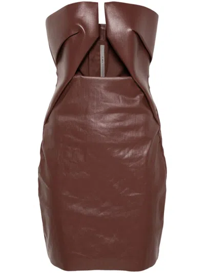 Rick Owens Prong Mini Dress In Red