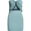 Rick Owens Prong Ruched Jersey Body-con Minidress In Mouthwash