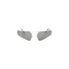 Rick Owens Prong Silver Metal Sunglasses In Gray
