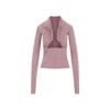 Rick Owens Purple Cupro Prong T-shirt For Women From Ss24 Collection In Multicolor