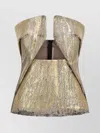 Rick Owens Coated Denim Top With Front Cut-out Neckline