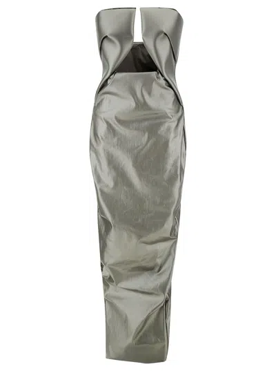 Rick Owens Prong Gown In Grey