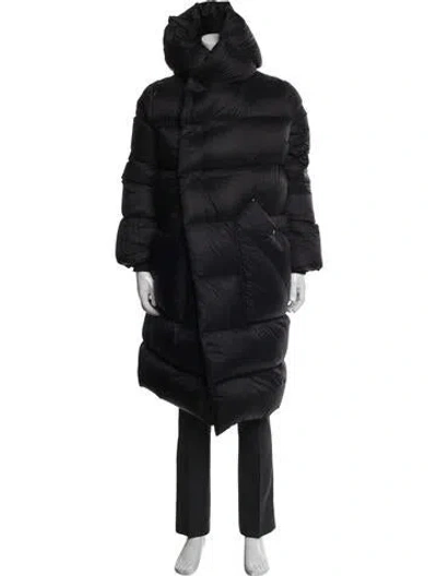 Pre-owned Rick Owens Puffer Coat In Black