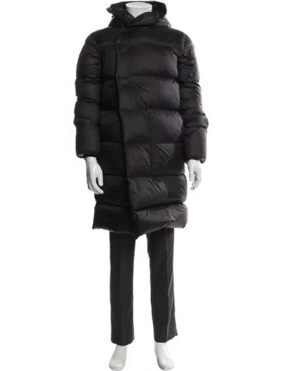 Pre-owned Rick Owens Puffer Coat In Gray