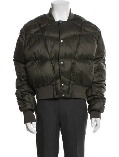 Pre-owned Rick Owens Puffer Coat In Green