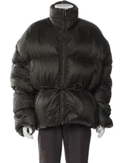 Pre-owned Rick Owens Puffer Coat In Green